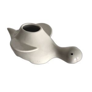 Pier 1 Imports Stoneware White Sea Turtle Grinning Planter Flower Succulent